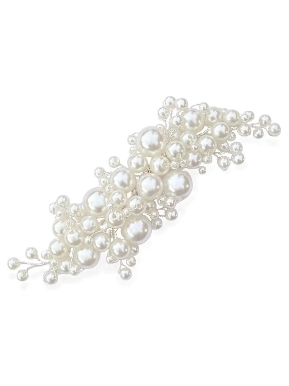 Haaraccessoires|Ivory & Co statement-bloesemspeld van parels