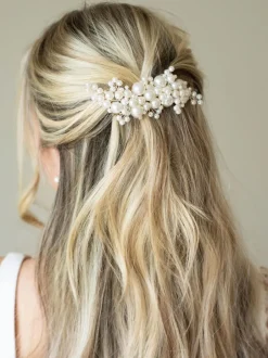 Haaraccessoires|Ivory & Co statement-bloesemspeld van parels