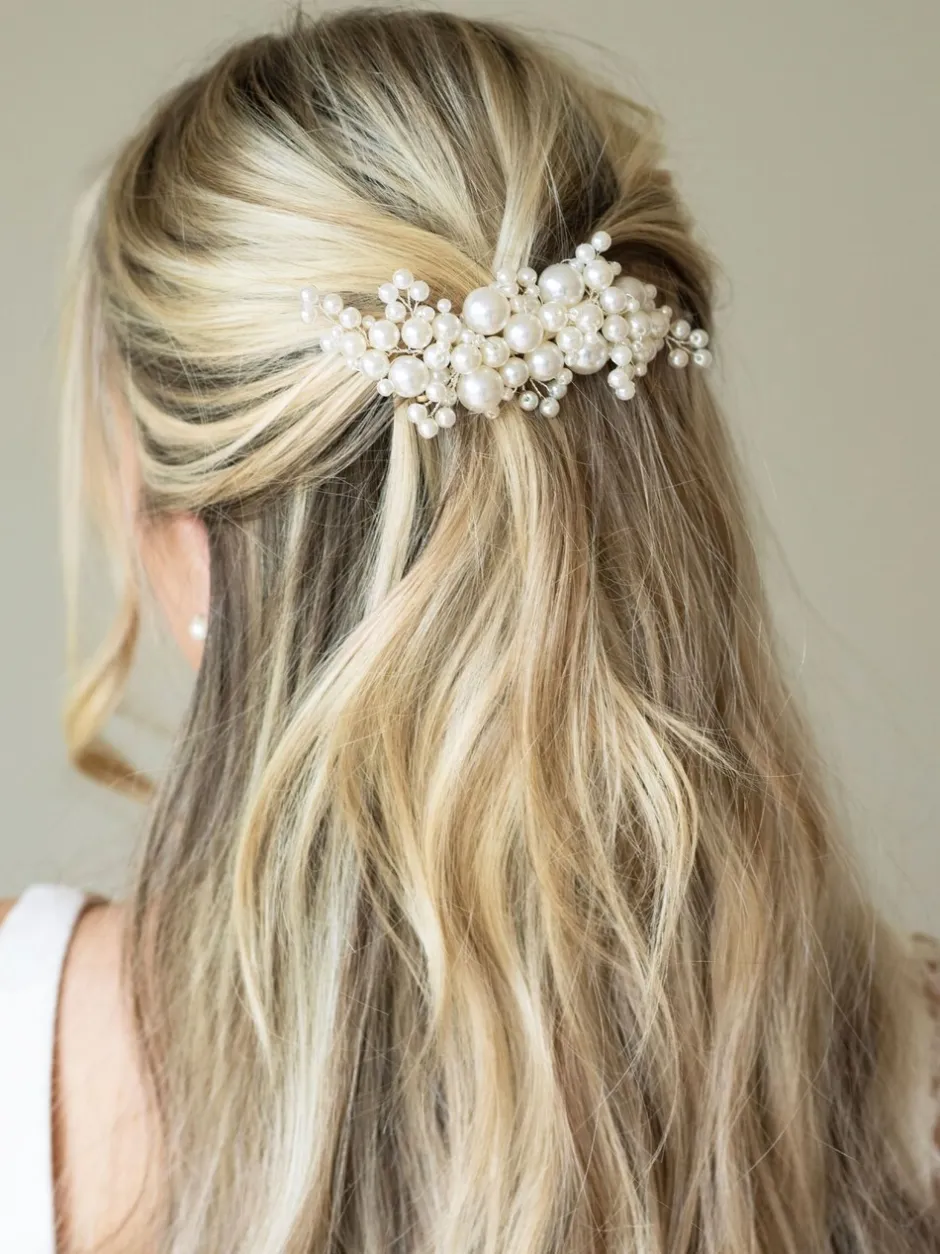 Haaraccessoires|Ivory & Co statement-bloesemspeld van parels