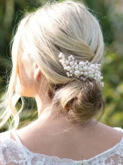 Haaraccessoires|Ivory & Co statement-bloesemspeld van parels