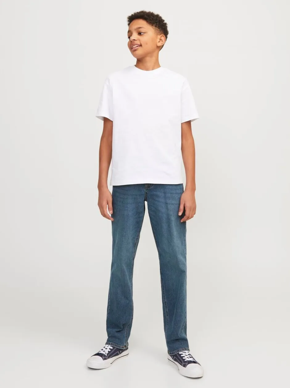 Jeans*JACK & JONES JUNIOR Clark regular fit jeans met rechte pijpen