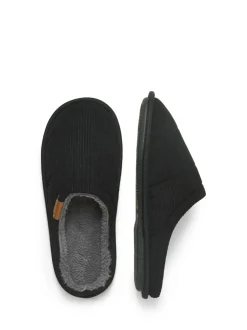Pantoffels|JACK & JONES JUNIOR Courdroy Mule Black Slippers