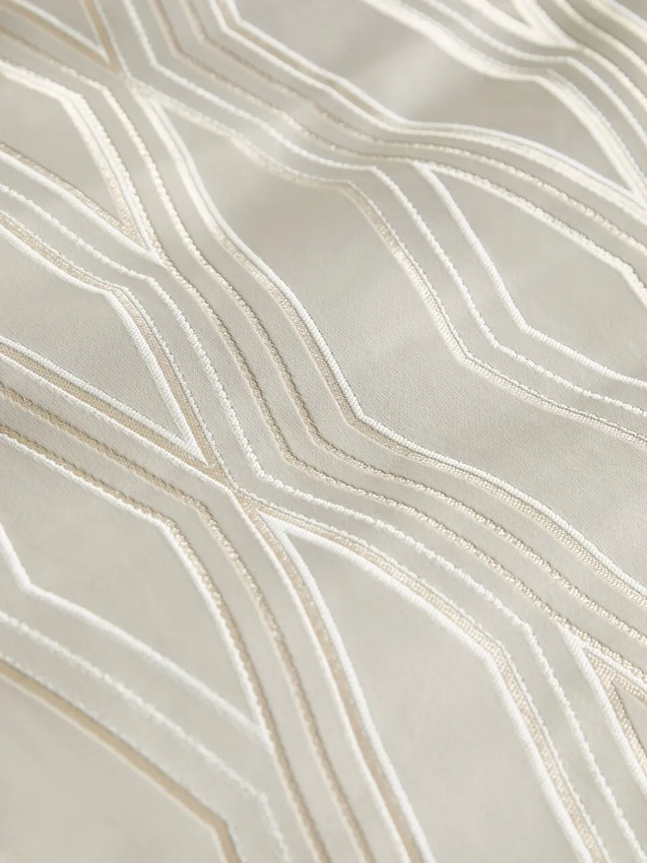 Beddengoedsets En Dekbedovertrekken*Next Jacquard dekbedovertrek en kussensloopset met ruitdessin Champagne-goud