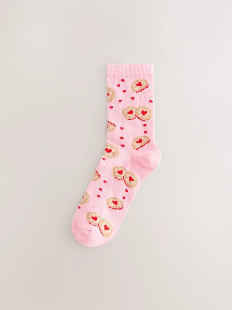 Sokken En Panty's*Next - Set van 4 paar enkelsokken Jammy Heart