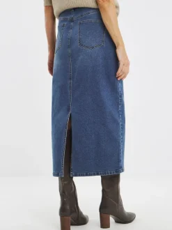 Rokken*JD Williams Mid Wash 24/7 Denim Maxi Skirt