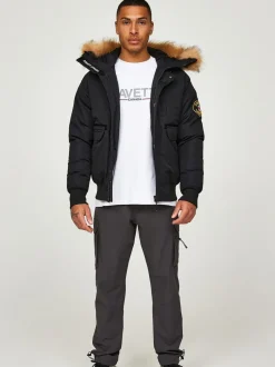 Jassen En Jacks*Zavetti Canada - Abelli voor heren 2.0 Bomberjack met capuchon Jet black