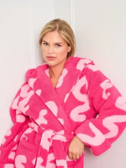 Badjassen|Jim Jam the Label Pink Squiggle Dressing Gown