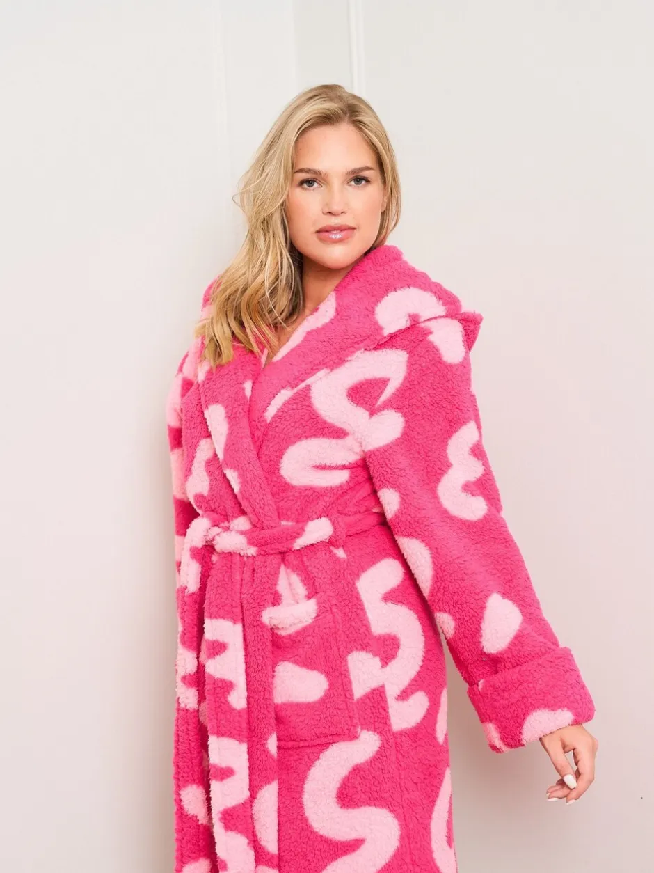Badjassen|Jim Jam the Label Pink Squiggle Dressing Gown