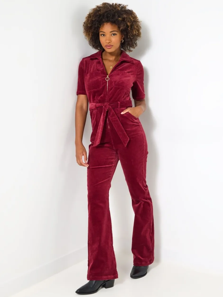 Jumpsuits En Playsuits|Joe Browns Belted Bootcut Cord Jumpsuit