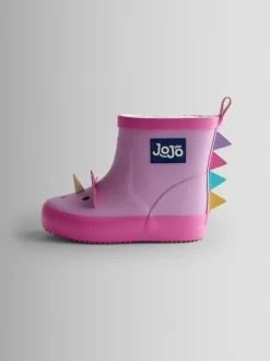 Laarzen*Jojo Maman Bébé - Behaaglijke gevoerde enkelhoge regenlaarzen met dinoprint