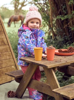 Laarzen|Jojo Maman Bébé - Behaaglijke gevoerde enkelhoge regenlaarzen met bloemen- en vogelprint