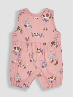Tuinbroeken|Jumpsuits En Playsuits*Jojo Maman Bébé - bretelbroeken van 100% katoen met print
