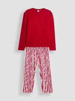 Pyjama's*Jojo Maman Bébé - Gestreept kerstpyjamaset voor heren