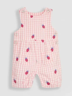Tuinbroeken|Jojo Maman Bébé - Gingham tuinbroek met borduursel