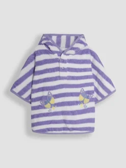 Badkleding|Jojo Maman Bébé 100% katoenen handdoekponcho met vlindermotief