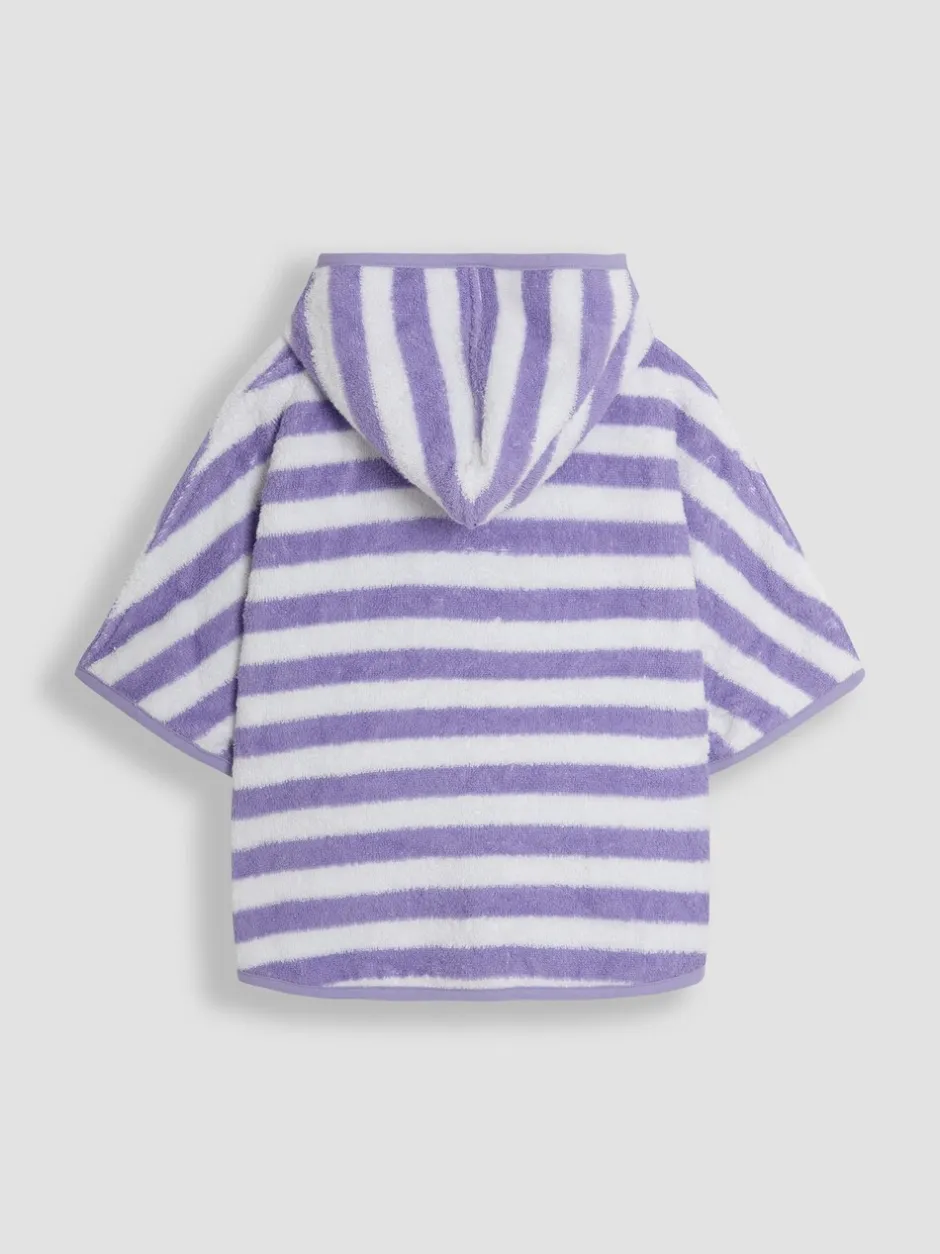 Badkleding|Jojo Maman Bébé 100% katoenen handdoekponcho met vlindermotief