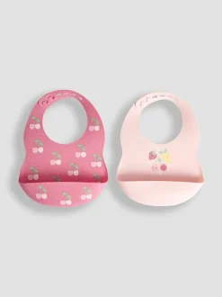 Slabbetjes*Jojo Maman Bébé - Set van 2 siliconen slabbetjes