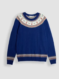 Gebreide Kleding|Jojo Maman Bébé - Trui met rendierprint en fairislemotief voor heren