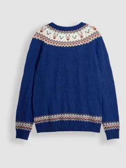 Gebreide Kleding|Jojo Maman Bébé - Trui met rendierprint en fairislemotief voor heren