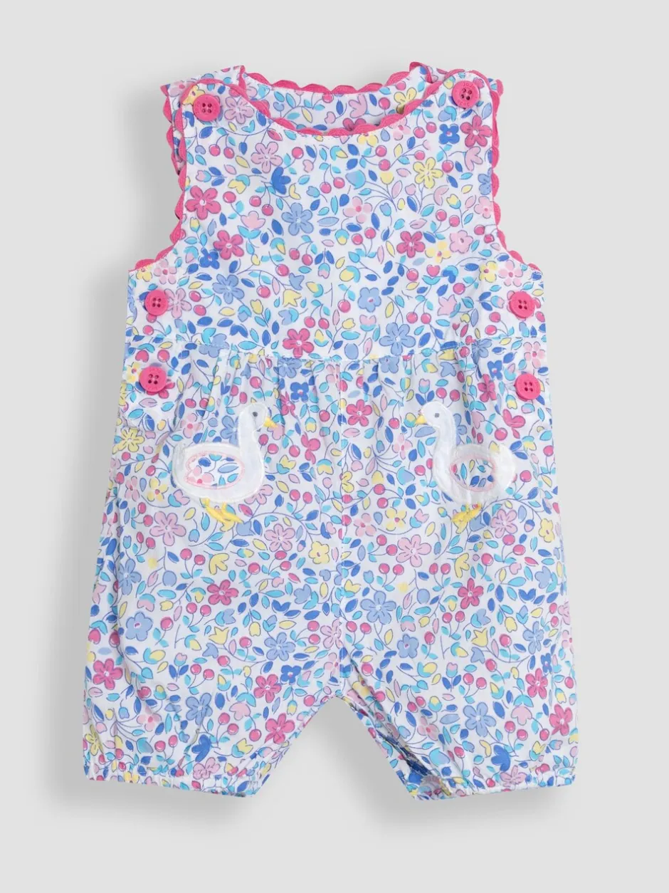 Tuinbroeken|Jojo Maman Bébé Appliqué Pocket 100% Cotton Dungarees