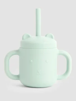 Mokken En Koppen*Jojo Maman Bébé Bear Silicone Sippy Cup with Straw