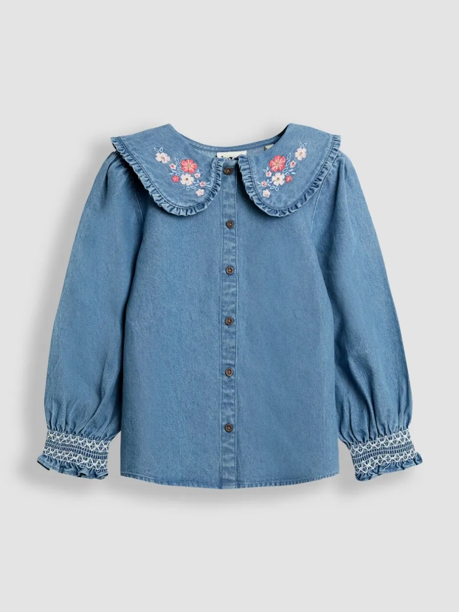 Overhemden En Blouses*Jojo Maman Bébé blouse met ruchekraag