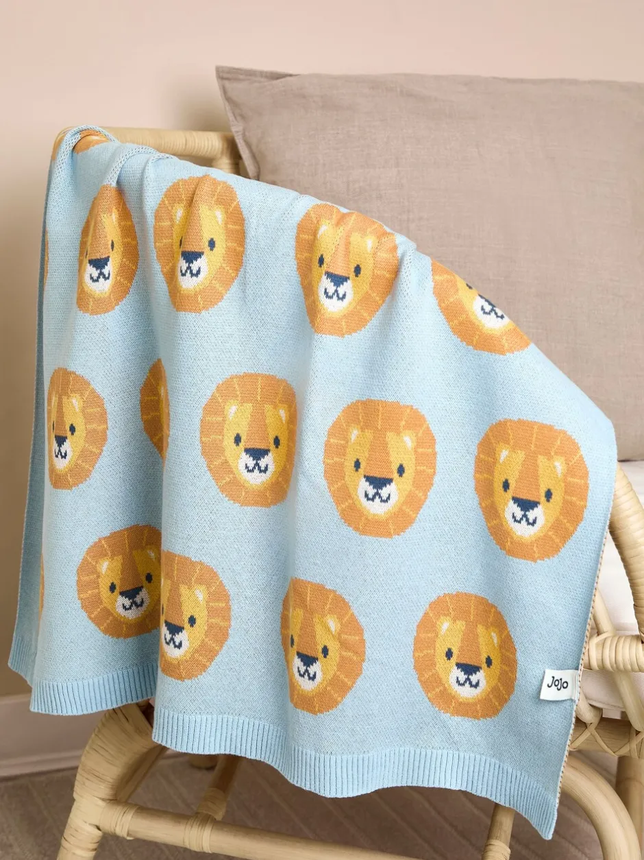 Babyartikelen En Slaapzakken |Jojo Maman Bébé Blue Lion Knitted Shawl
