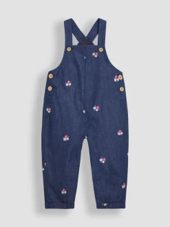 Jumpsuits En Playsuits|Jojo Maman Bébé Chambray Embroidered Dungarees & Rib Top Set