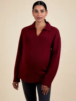 Moederschap*Jojo Maman Bébé Collared Maternity And Nursing Jumper