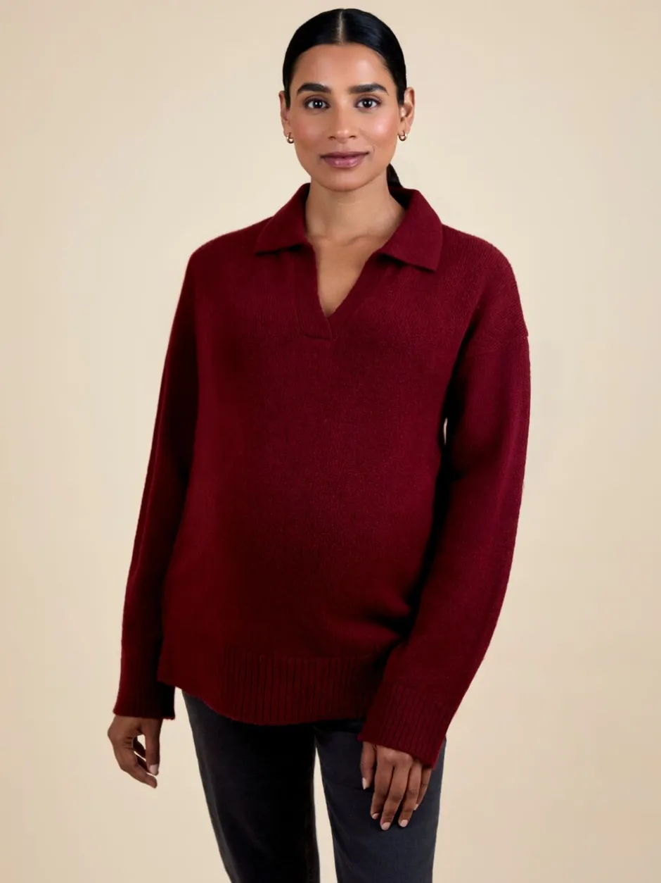 Moederschap*Jojo Maman Bébé Collared Maternity And Nursing Jumper