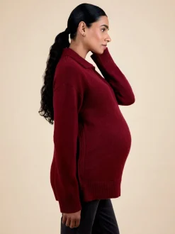 Moederschap*Jojo Maman Bébé Collared Maternity And Nursing Jumper
