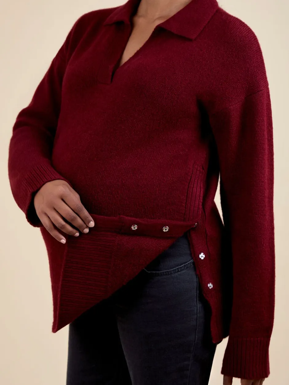 Moederschap*Jojo Maman Bébé Collared Maternity And Nursing Jumper