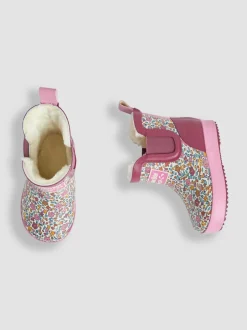 Laarzen|Jojo Maman Bébé Cosy Lined Ditsy Ankle Wellie