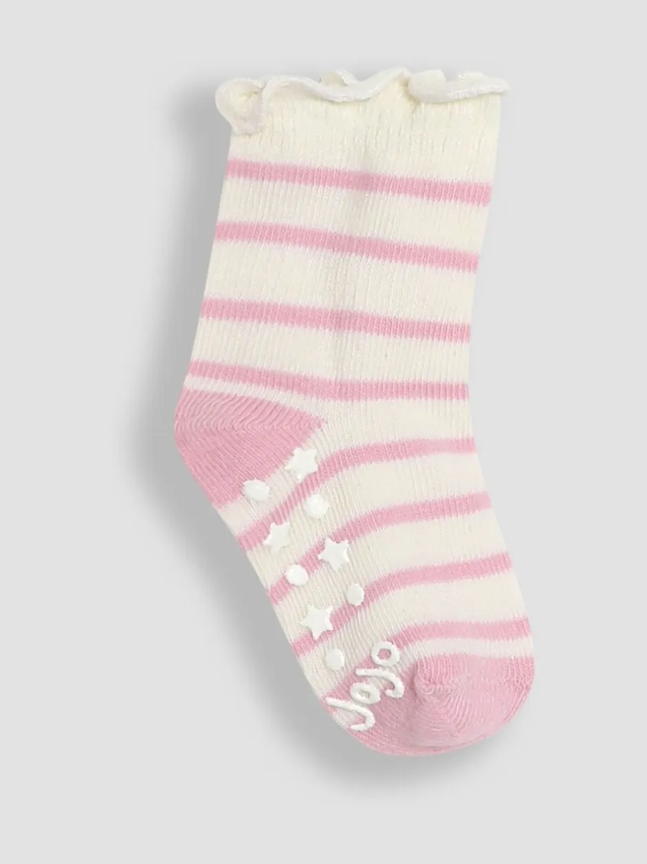Sokken En Panty's|Jojo Maman Bébé Cotton Frill Socks 3 Pack