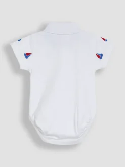 Rompertjes En Hemdjes|Jojo Maman Bébé Embroidered Polo Shirt Bodysuit
