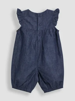 Jumpsuits En Playsuits*Jojo Maman Bébé Embroidered Chambray Dungarees & Top Set