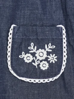 Jumpsuits En Playsuits*Jojo Maman Bébé Embroidered Chambray Dungarees & Top Set