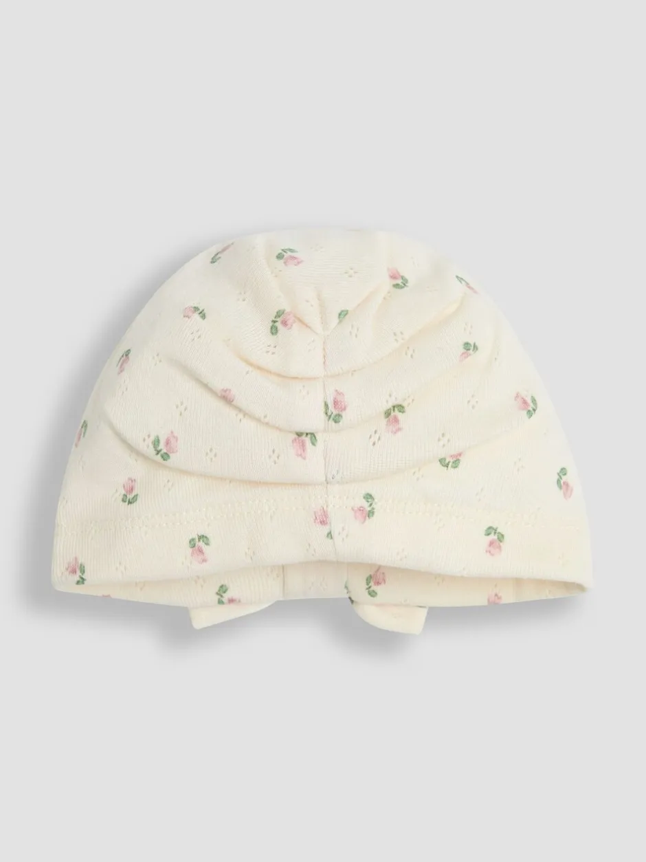 Mutsjes En Antikrabwantjes|Mutsen, Handschoenen En Sjaals|Jojo Maman Bébé Floral Print Turban 100% Cotton Hat