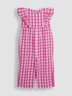 Jumpsuits En Playsuits|Jojo Maman Bébé Frill Shoulder Jumpsuit van 100% katoen