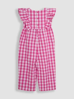 Jumpsuits En Playsuits|Jojo Maman Bébé Frill Shoulder Jumpsuit van 100% katoen