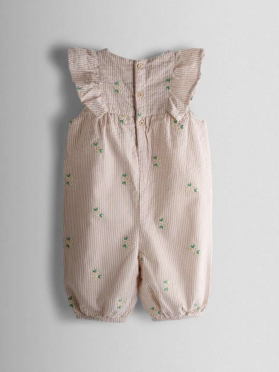 Jumpsuits En Playsuits|Jojo Maman Bébé Frill Shoulder Embroidered Romper