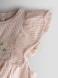 Jumpsuits En Playsuits|Jojo Maman Bébé Frill Shoulder Embroidered Romper