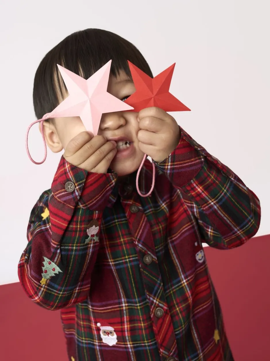 Shirts|Jojo Maman Bébé geborduurd Ruit Kerstmis overhemd