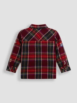Shirts|Jojo Maman Bébé geborduurd Ruit Kerstmis overhemd