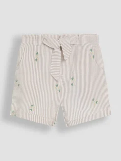 Shorts*Jojo Maman Bébé geborduurde shorts met omgeslagen zoom