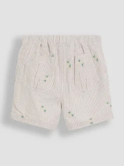 Shorts*Jojo Maman Bébé geborduurde shorts met omgeslagen zoom