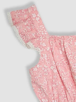 Jumpsuits En Playsuits|Jojo Maman Bébé geweven speelpakje met ruches op de schouder