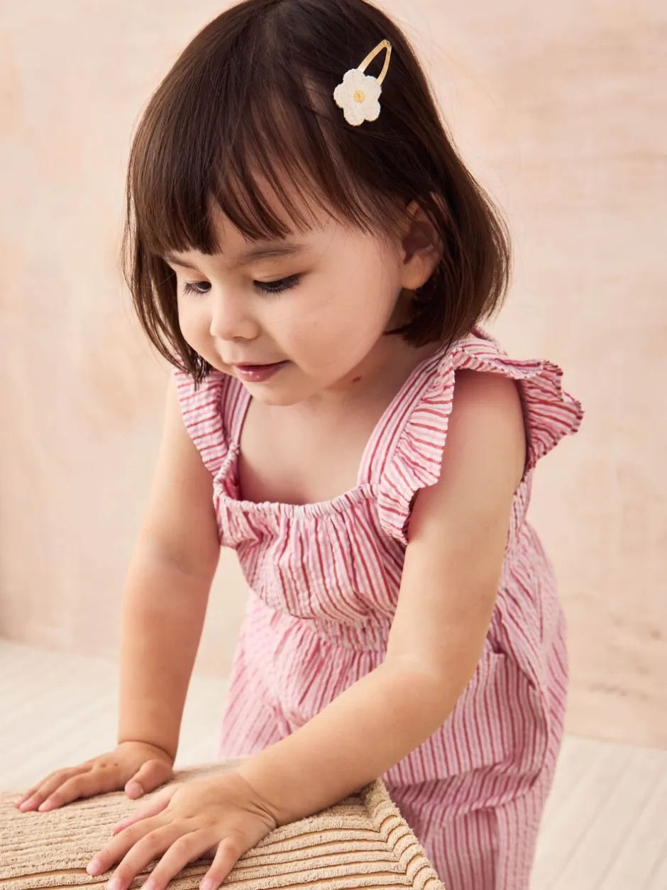 Jumpsuits En Playsuits|Jojo Maman Bébé jumpsuit met ruchemouwtjes
