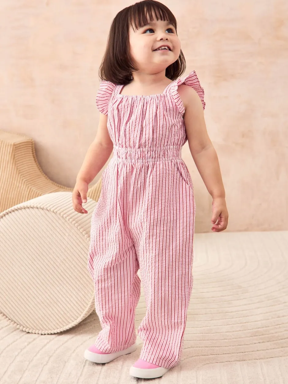 Jumpsuits En Playsuits|Jojo Maman Bébé jumpsuit met ruchemouwtjes
