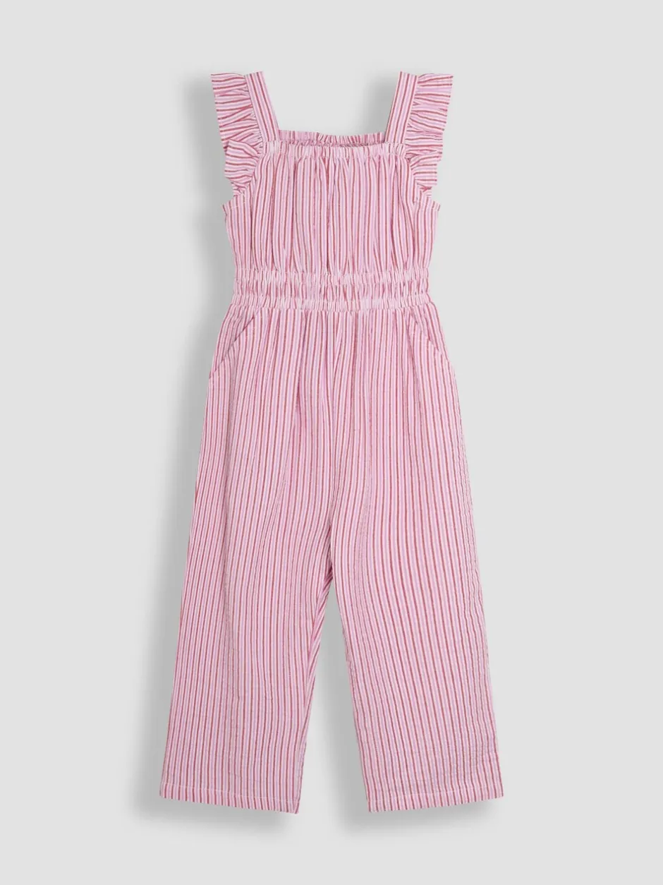 Jumpsuits En Playsuits|Jojo Maman Bébé jumpsuit met ruchemouwtjes